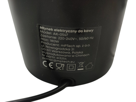 Młynek elektryczny do kawy 180W 70g HOFFEN AK-0547