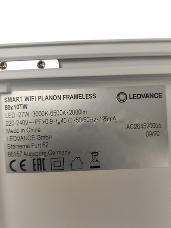 Plafon sufitowy LED Smart Wifi  80x10 TW 27W 3000-6500K 2000lm Ledvance