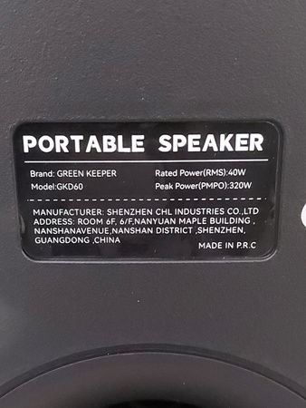 Karaoke GREEN KEEPER GKD60 400W 2 mikrofony Bluetooth LED TWS