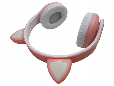 Słuchawki bezprzewodowe nauszne CATS SNK-B39M Kocie uszy Różowe