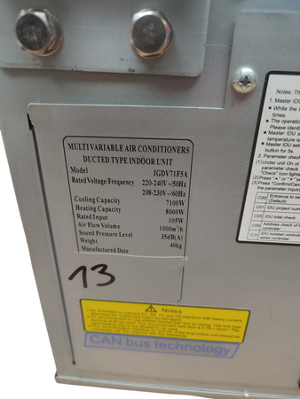 Jednostka kanałowa Innova IGDV71F5A 7.1kW niski spręż