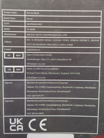 Suszarka szczotkowa Sawop SY-BD08 1200W 2 prędkości jonizacja