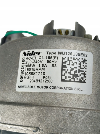 SILNIK NAPĘDOWY PRALKI NIDEC WU126U35E02 ELECTROLUX 1086817002
