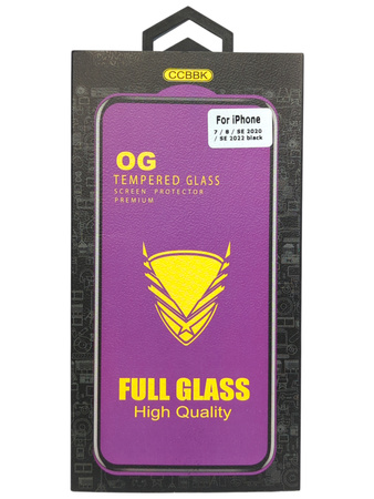 Szkło hartowane OG Premium czarna ramka do Apple iPhone 7