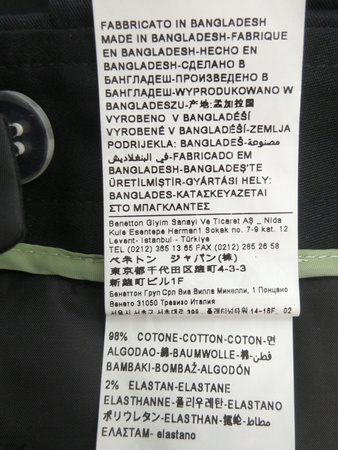 SPODNIE DAMSKIE BENETTON ROZMIAR 44 CZARNE