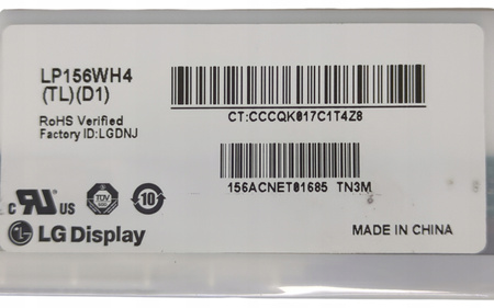 Matryca LG LP156WH4(TL)(D1) 15,6" 1366x768px 40pin Matowa