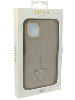 Oryginalne etui Plecki do Iphone 14 CASE GUESS Beżowy