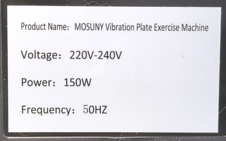 Platforma wibracyjna MOSUNY JTF017D-B 150W 8-13Hz fitness