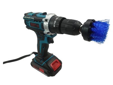 WIERTARKO WKRĘTARKA AKUMULATOROWA 21V 2X1200MAH LED 45NM 1500RPM WALIZKA