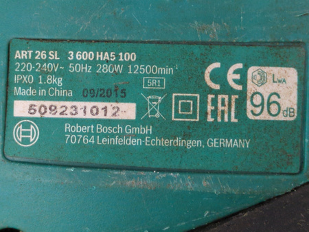 PODKASZARKA ELEKTRYCZNA BOSCH ART26SL 280W 12500/min.