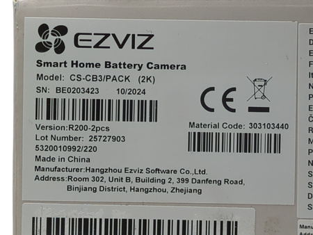 Kamera zewnętrzna Ezviz CB3 2MP 1080p bezprzewodowa
