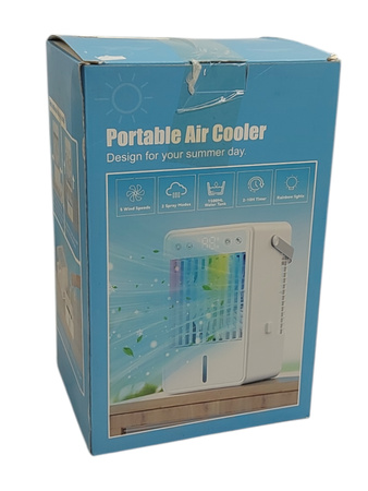 Klimatyzator przenośny 4w1 LED 5 prędkości 1500 ml zbiornik z pilotem
