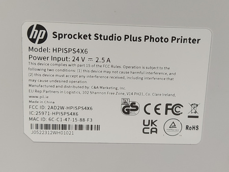 Drukarka do zdjęć HP Sprocket Studio Plus