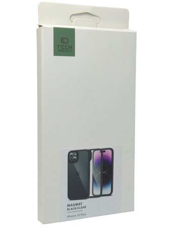 Etui Tech-Protect Magmat Clear do iPhone 15 Plus czarno-przezroczyste