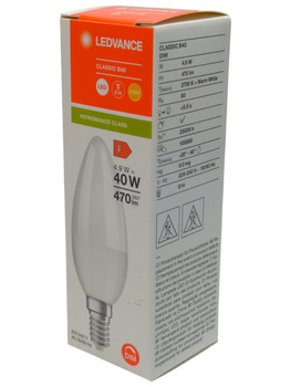 Żarówka LEDVANCE Classic LED E14 B35 4,9W 2700K 470 lm ściemnialna