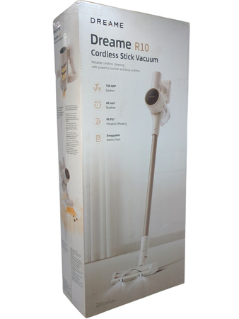 Odkurzacz pionowy bezprzewodowy Dreame R10 120AW 60min 0,6L LED biały
