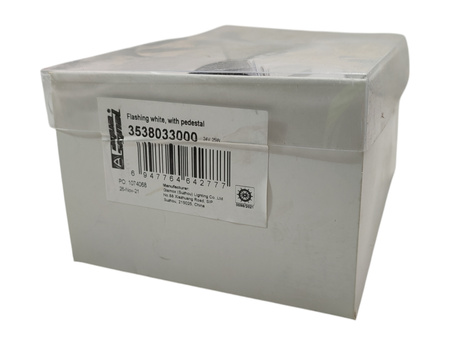 Lampa sygnalizacyjna Aqua Signal biała migająca z podstawą 24V 25W