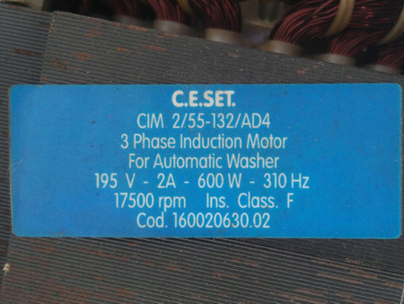 SILNIK NAPĘDOWY C.E.SET. CIM2/55-132/AD4 PRALKI WHIRLPOOL C00290840