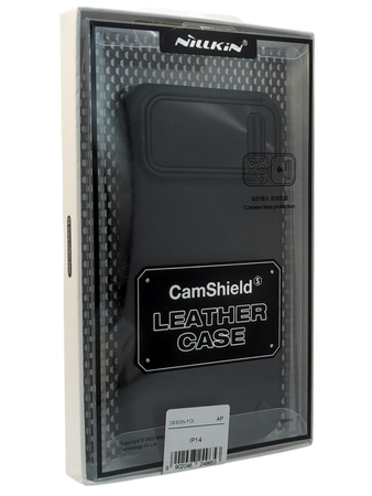Etui Plecki do Apple Iphone 14 CamShield Leather S Case Nilkin czarne