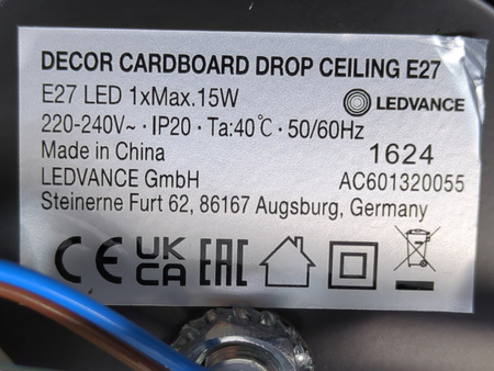 Lampa sufitowa dekoracyjna Ledvance Decor E27 brąz karton