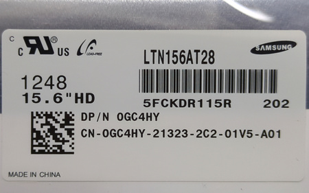 Matryca Samsung LTN156AT28 15,6" 1366x768px; 40pin MATOWA