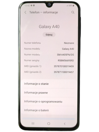 Smartfon Samsung Galaxy A40 SM-A405FN/DS 4/64 GB 5,9" Czarny