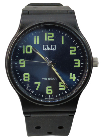 Zegarek męski na pasku QQ WR 10bar czarny