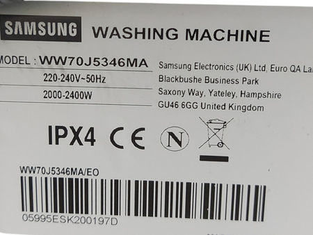 Pralka Samsung WW70J5346MA 7kg 1200 obr./min