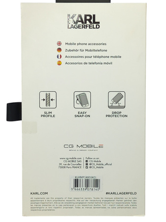 Plecki Karl Lagerfeld do Apple iPhone 14 Pro Max Silicone różowy