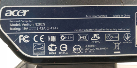 Komputer Mini Acer Veriton N282G Intel Atom D525 4GB RAM 40GB SSD