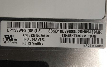 Matryca LG LP133WF2 13,3'' 1920x1080px 30pin LED IPS Matowa