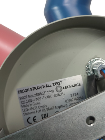 Oprawa ścienna dekoracyjna Straw Wall 2xE27 Ledvance