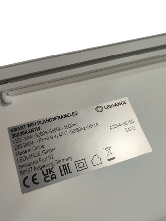 Panel LED 20W RGB+CCT SMART+ WiFi 30x30cm LEDVANCE