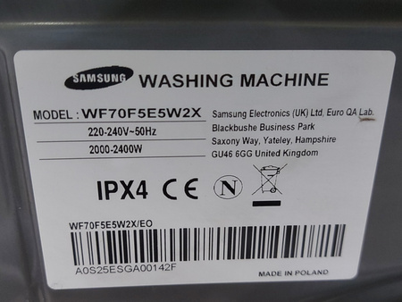 Pralka Samsung WF70F5E5W2X 7kg 1200obr EcoBubble biała