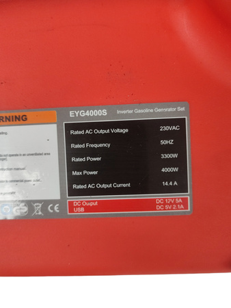 Agregat prądotwórczy ERAYAK 4000S 4000W benzynowy generator prądu