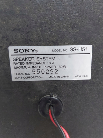 Kolumny głośnikowe SONY SS-H51 80W 6 om