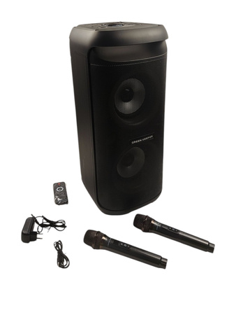 Karaoke GREEN KEEPER GKD60 400W 2 mikrofony Bluetooth LED TWS