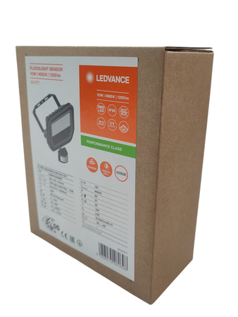 NAŚWIETLACZ HALOGEN LED 10W 4000K CZUJNIK RUCHU 1200lm FLOOD LED LEDVANCE