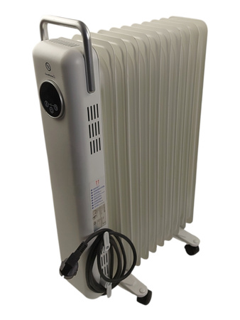 Grzejnik elektryczny olejowy GoodHome CY2305LL-11 retro 2500W biały