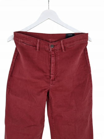 Vince. Spodnie Damskie Cropped Bordowe Rozmiar 29