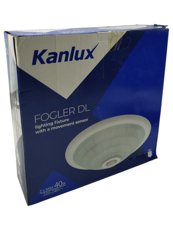 Plafoniera Kanlux FOGLER DL-240O z czujnikiem ruchu PIR 2x40W E27