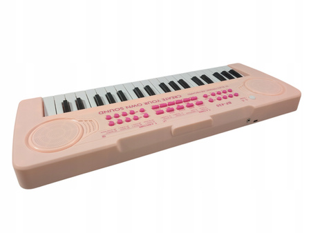 Elektroniczne mini pianino BIGFUN BF-420 RÓŻOWE 37- klawisze i mikrofon