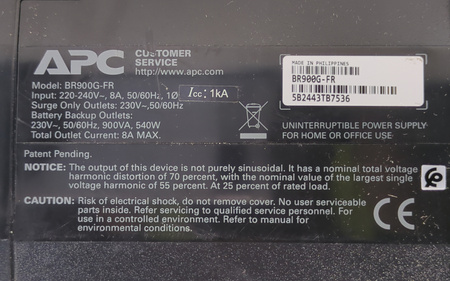 Zasilacz Awaryjny UPS APC Back-UPS Pro 900 BR900G-FR 900VA 540W