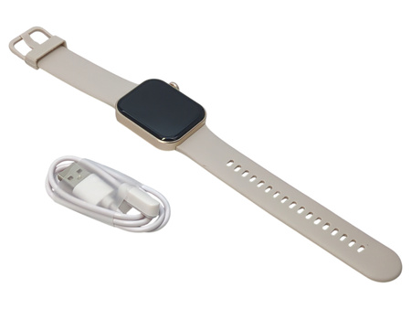 Smartwatch P2 1.85" Połączenia Bluetooth, Monitor Sportu i Zdrowia Beż