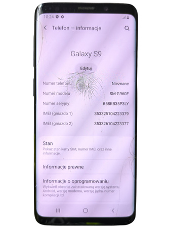 Smartfon Samsung Galaxy S9 SM-G960F 64GB 4GB RAM Super AMOLED IP68
