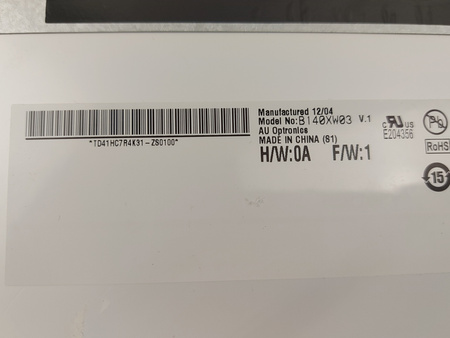 Matryca AU Optronics B140XW03 V.1 14" WXGA 1366x768 LED Matowa 40-pin