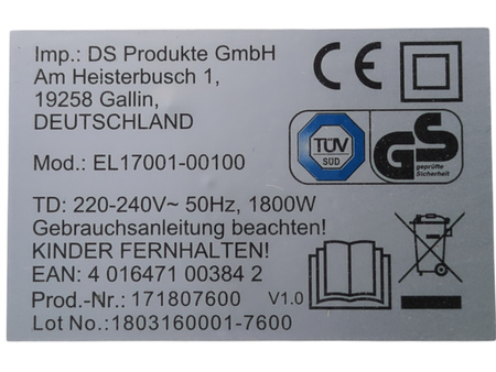 Parownica do ubrań CleanMaxx 00384 1800 W 700 ml stojąca