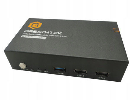 PRZEŁĄCZNIK KVM USB 2 PORTY HDMI ULTRA HD 4K SWITCH GREATHTEK GHT-S7225H