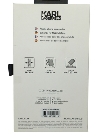 Plecki Etui Case Karl Lagerfeld KLHCP14MSANKCPK do iPhone 14 Plus Czarny
