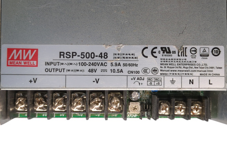 Zasilacz Impulsowy MEAN WELL RSP-500-48 500W 48V 10,5A Do Zabudowy